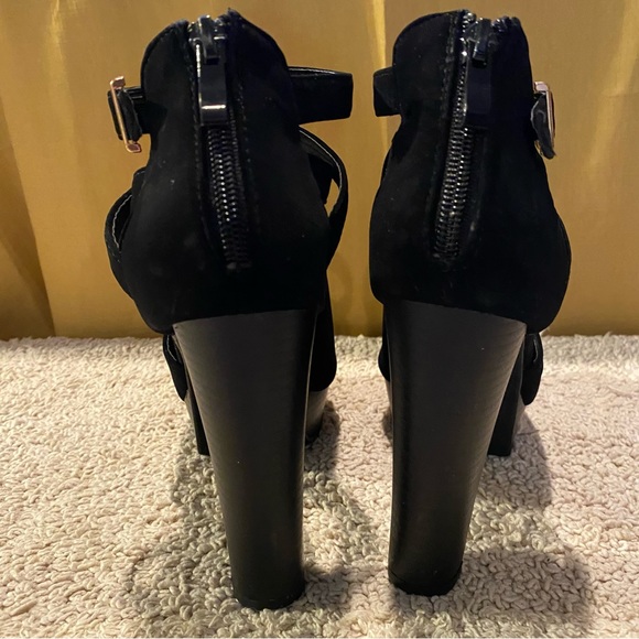 TOP Moda lovely 90 peep toe platform heels size 9 - Picture 9 of 10